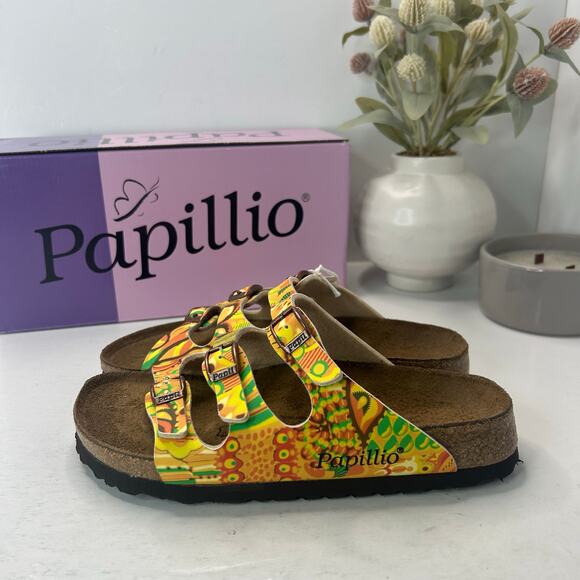 Papillio by Birkenstock Florida Sandal African Wax Gold 1006230 Unisex L5/M3 NWB - Picture 3 of 10